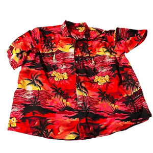 Design in Italy men's size 4XL Hawaiian button down shirt